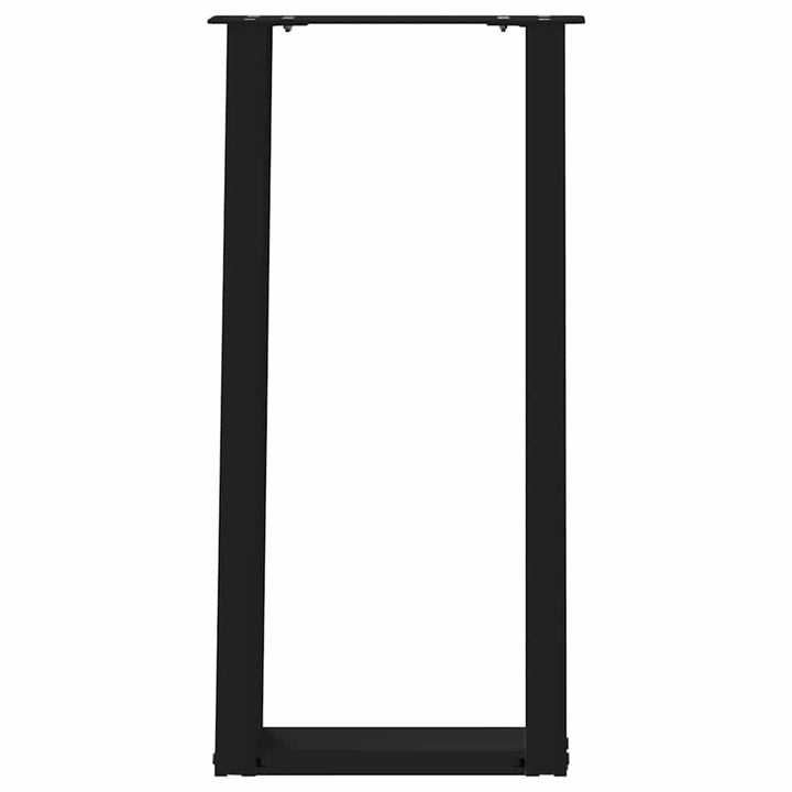 konsolbordben U-formet 2 stk. sort 38 x (72-73) cm stål
