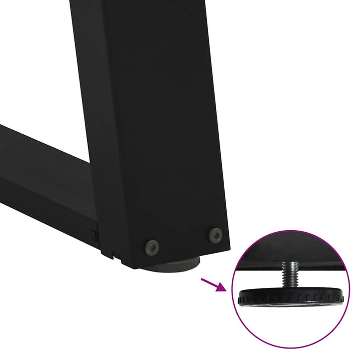 konsolbordben U-formet 2 stk. sort 38 x (72-73) cm stål