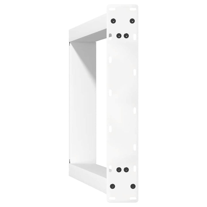 konsolbordben U-formet 2 stk. hvid 38 x (72-73) cm stål