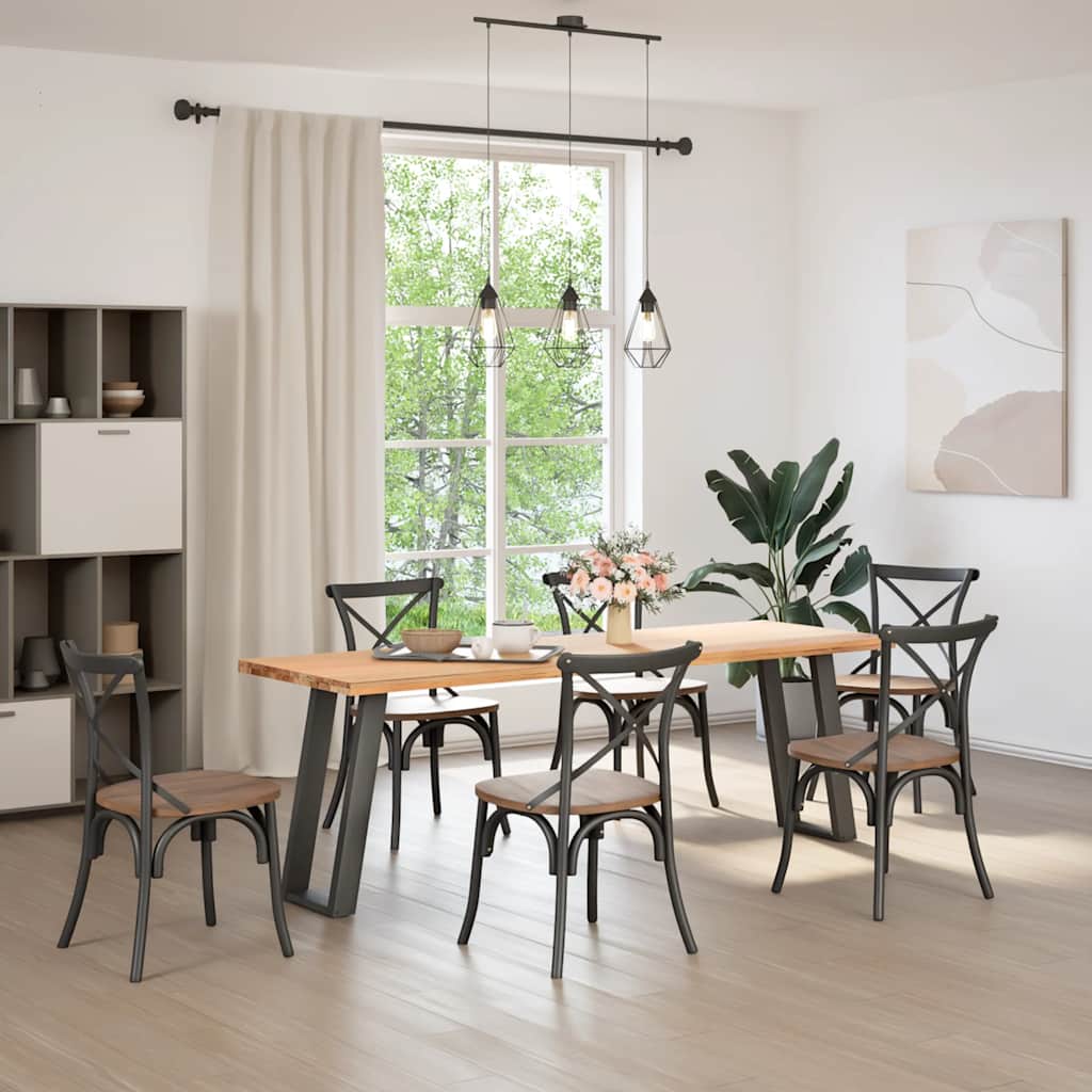 konsolbordben U-formet 2 stk. antracit 38 x (72-73) cm stål