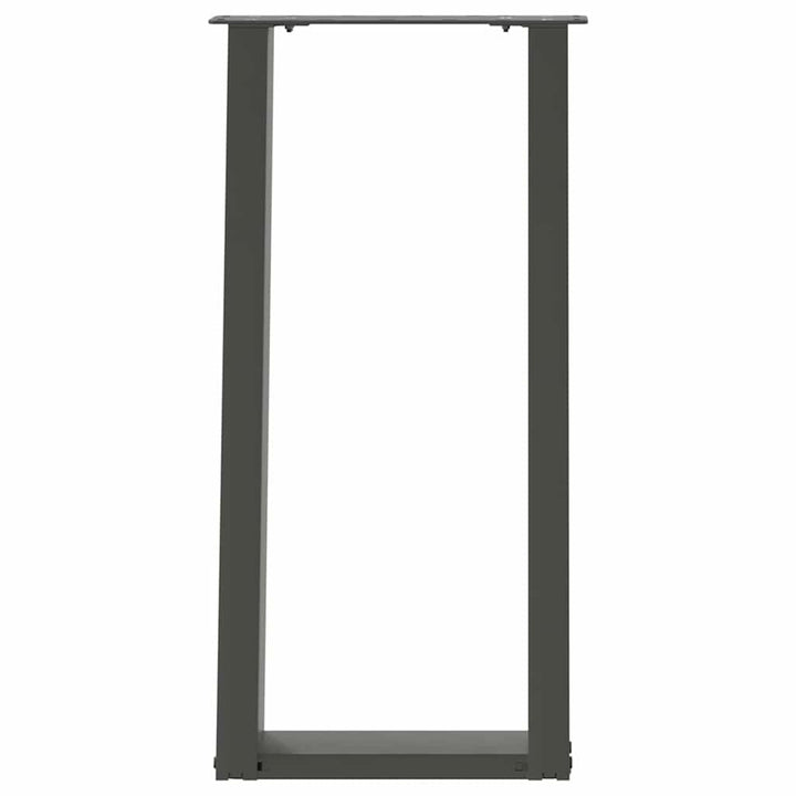 konsolbordben U-formet 2 stk. antracit 38 x (72-73) cm stål