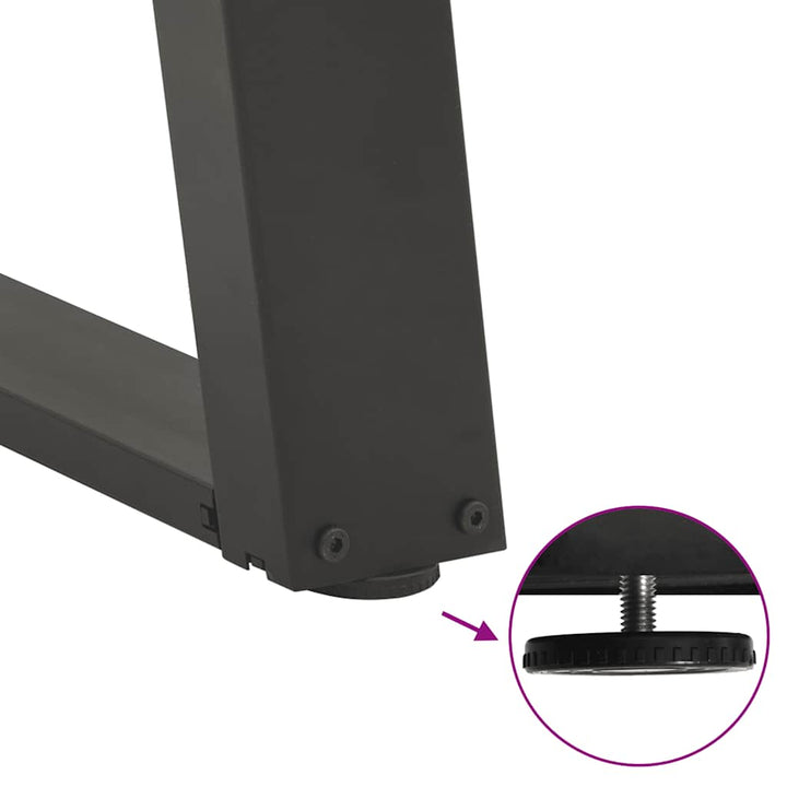 konsolbordben U-formet 2 stk. antracit 38 x (72-73) cm stål