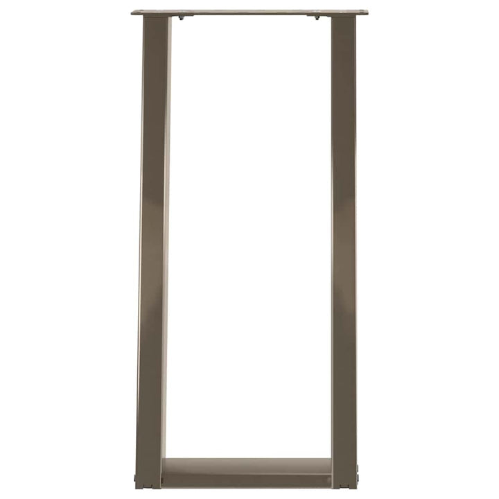 konsolbordben U-formet 2 stk. naturstål 38 x (72-73) cm stål