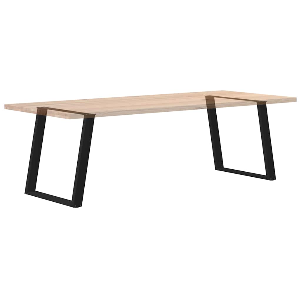 spisebordsben U-formet 2 stk. sort 70 x (72-73) cm stål