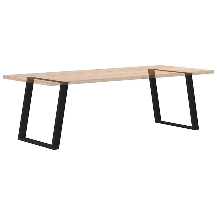 spisebordsben U-formet 2 stk. sort 70 x (72-73) cm stål