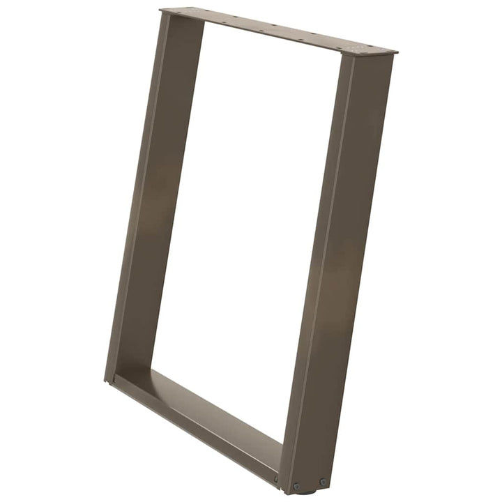 spisebordsben U-formet 2 stk. naturstål 70x(72-73) cm stål