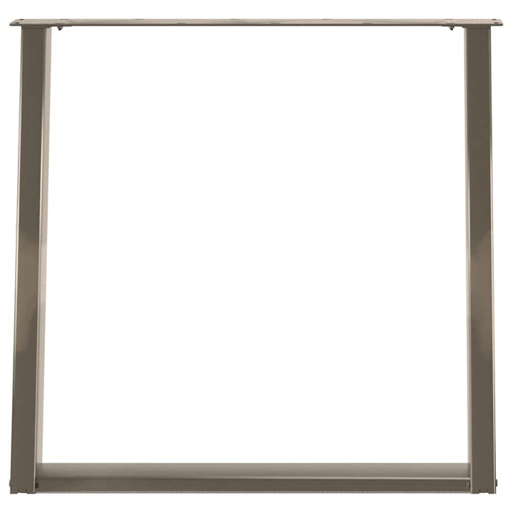 spisebordsben U-formet 2 stk. naturstål 70x(72-73) cm stål