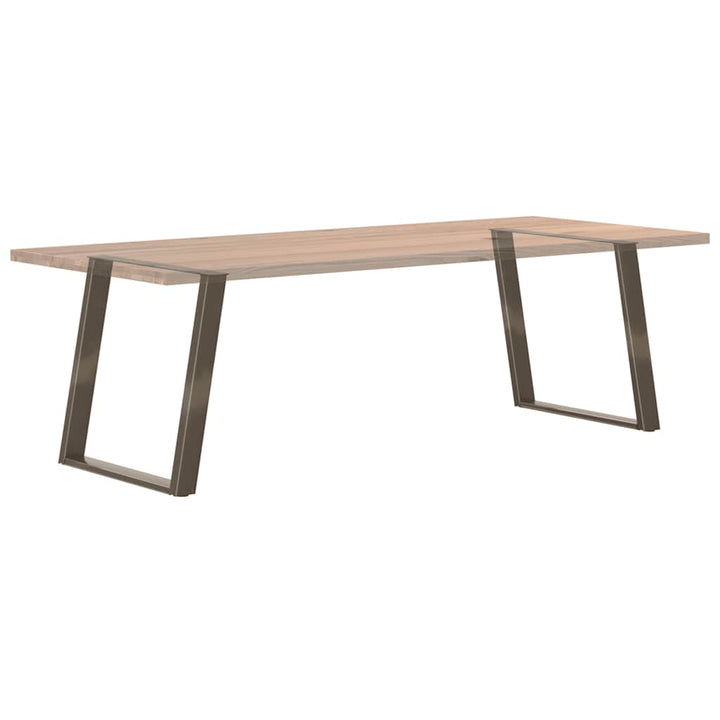 spisebordsben U-formet 2 stk. naturstål 70x(72-73) cm stål