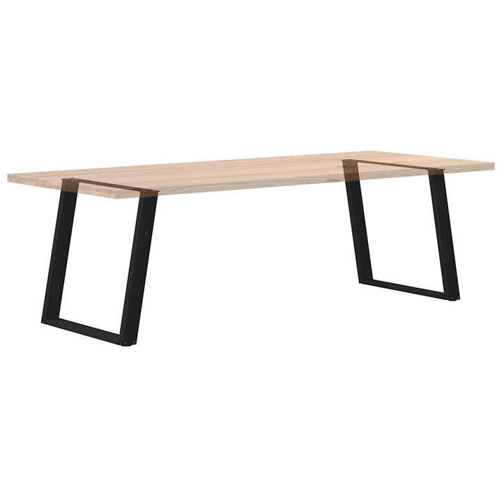 spisebordsben U-formet 2 stk. sort 80 x (72-73) cm stål