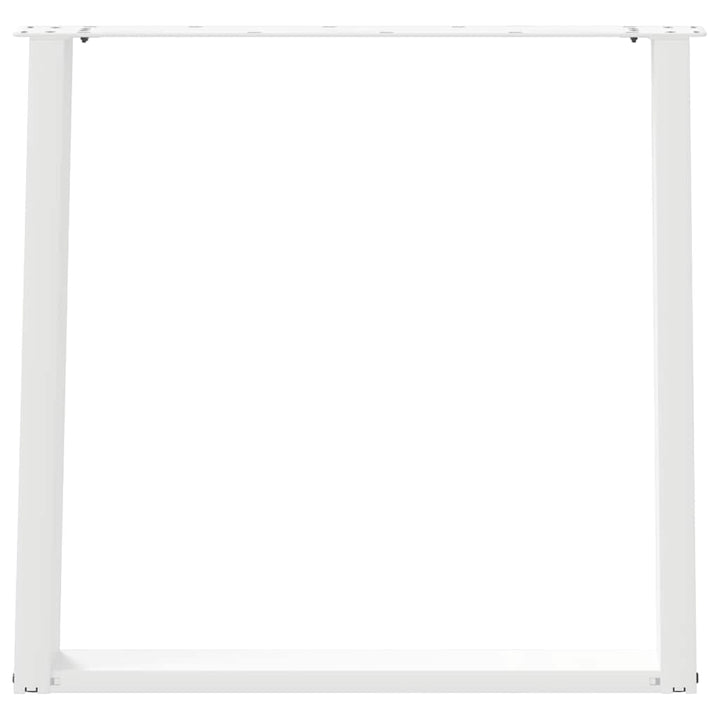 spisebordsben U-formet 2 stk. hvid 80x(72-73) cm stål