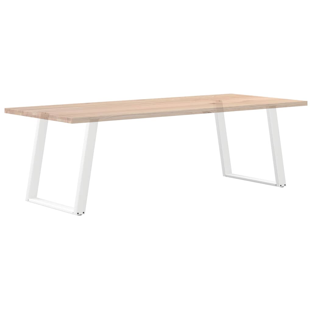 spisebordsben U-formet 2 stk. hvid 80x(72-73) cm stål