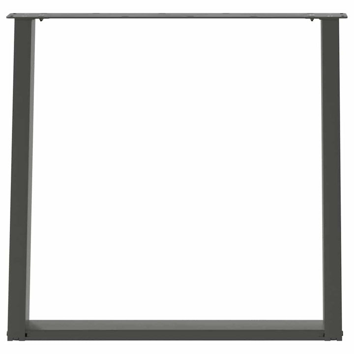 spisebordsben U-formet 2 stk. antracit 80x(72-73) cm stål