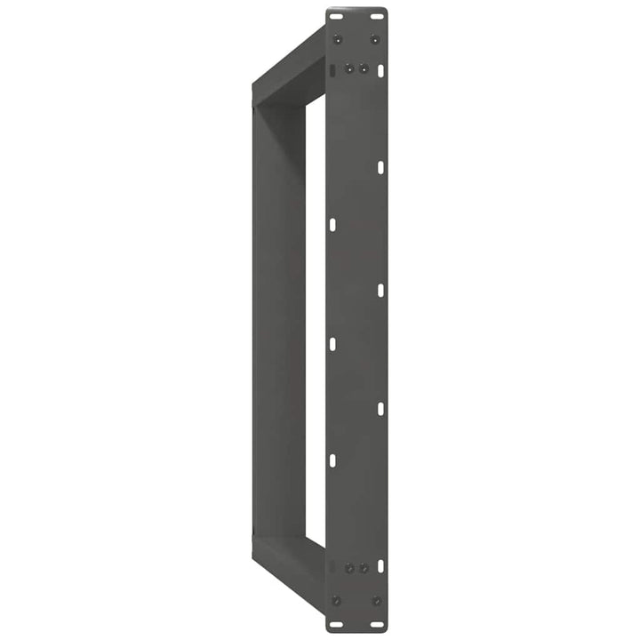 spisebordsben U-formet 2 stk. antracit 80x(72-73) cm stål