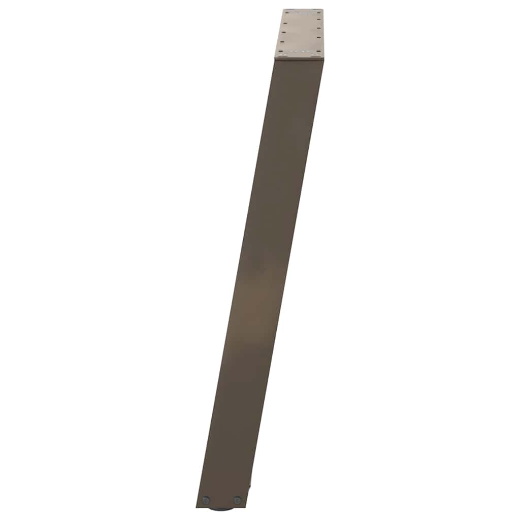 spisebordsben U-formet 2 stk. naturstål 80x(72-73) cm stål