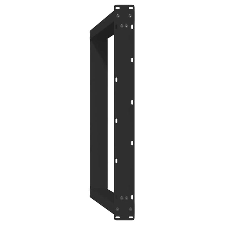 spisebordsben U-formet 2 stk. sort 90 x (72-73) cm stål