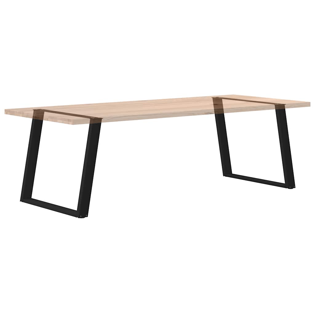 spisebordsben U-formet 2 stk. sort 90 x (72-73) cm stål
