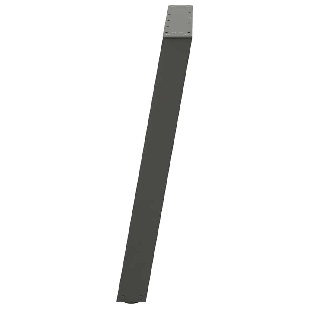 spisebordsben U-formet 2 stk. antracit 90x(72-73) cm stål