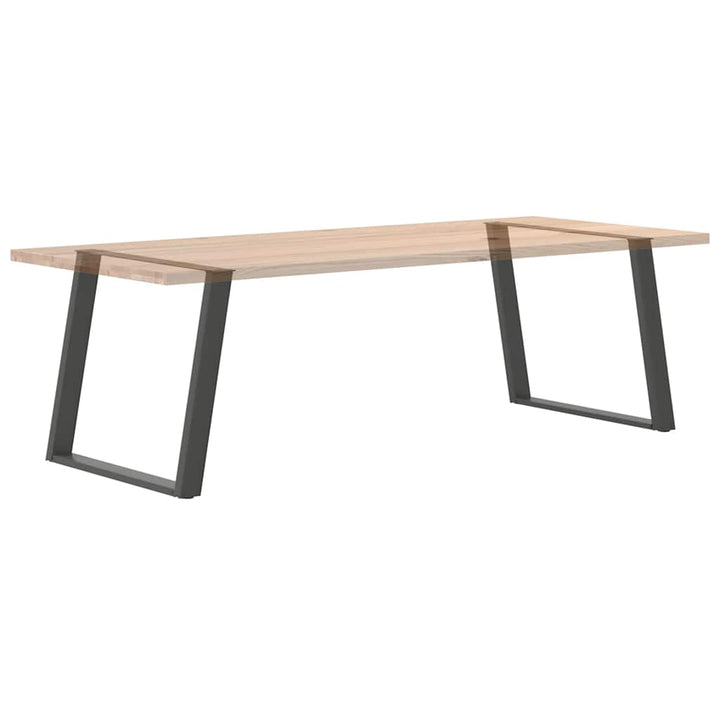spisebordsben U-formet 2 stk. antracit 90x(72-73) cm stål