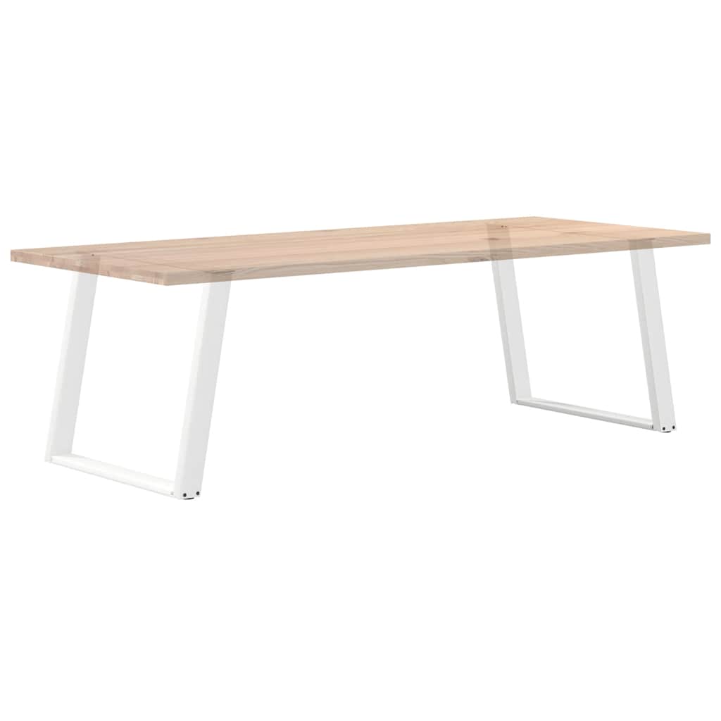 spisebordsben U-formet 2 stk. hvid 100x(72-73) cm stål