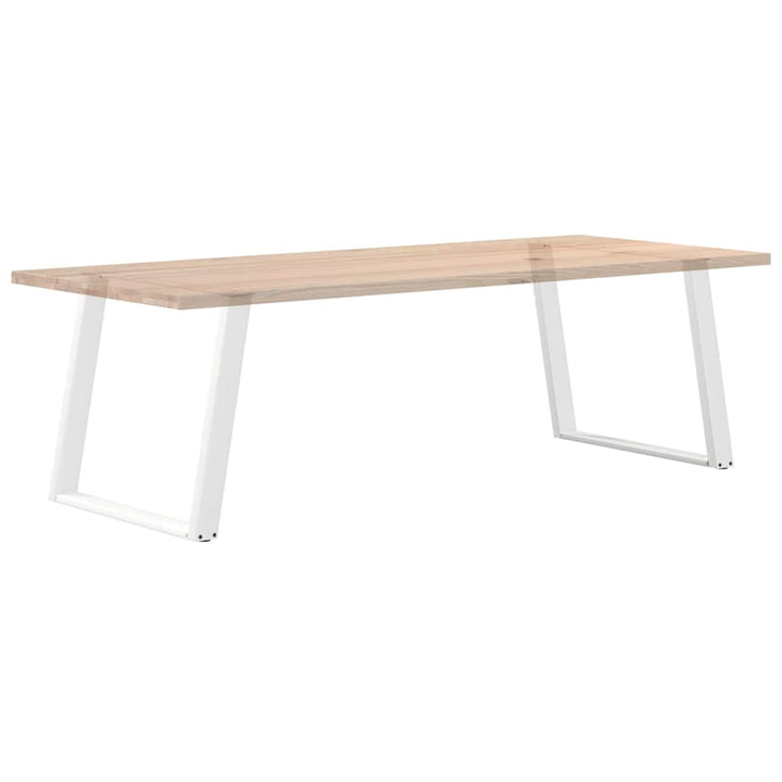 spisebordsben U-formet 2 stk. hvid 100x(72-73) cm stål