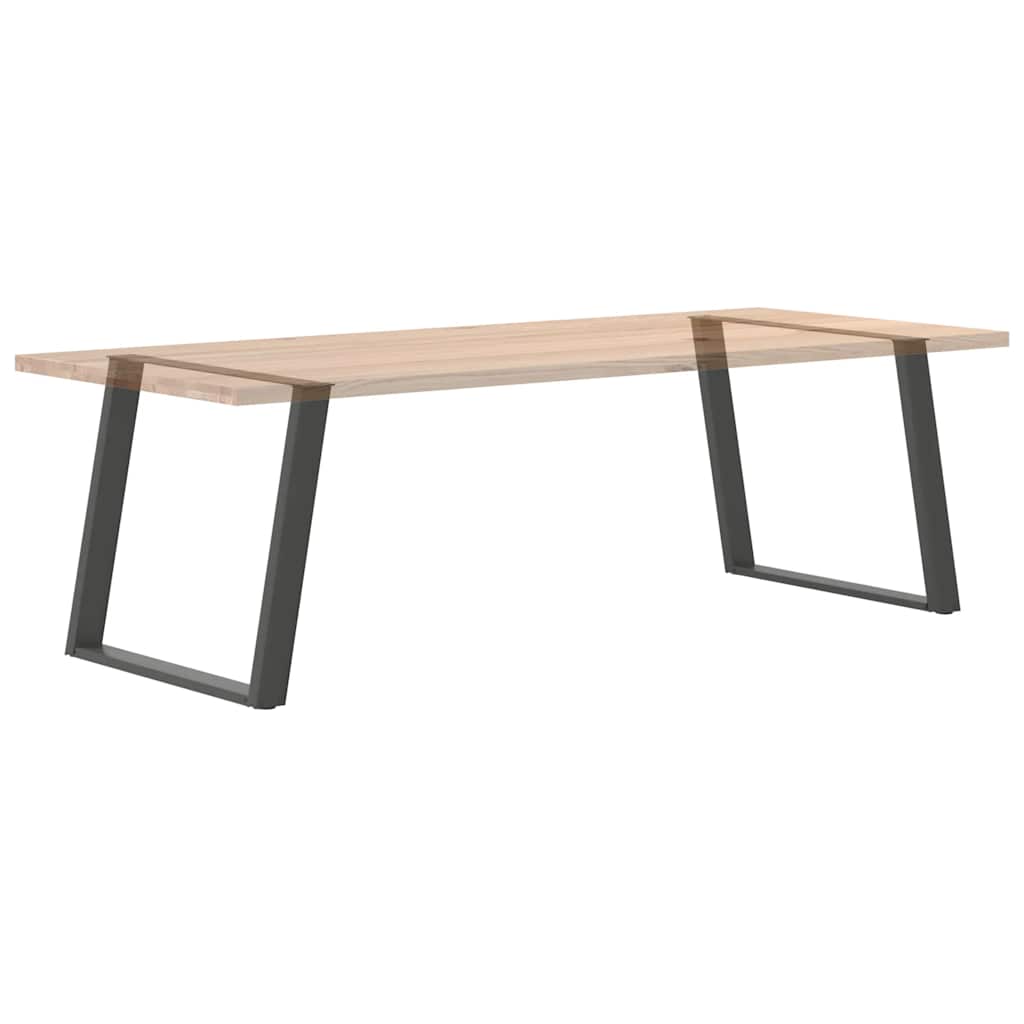 spisebordsben U-formet 2 stk. antracit 100x(72-73) cm stål
