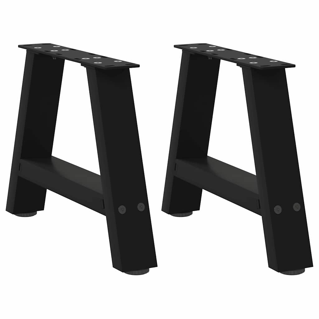 sofabordsben A-formet 2 stk. sort 50x(30-31) cm stål