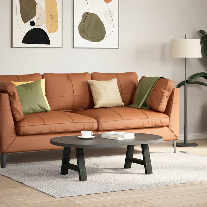 sofabordsben A-formet 2 stk. sort 50x(30-31) cm stål