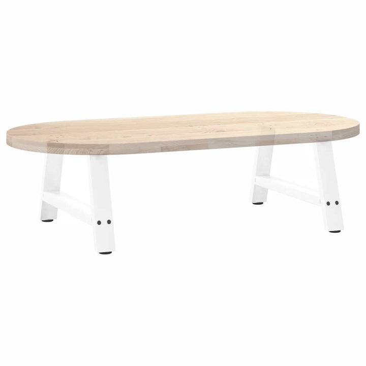sofabordsben A-formet 2 stk. hvid 70x(30-31) cm stål