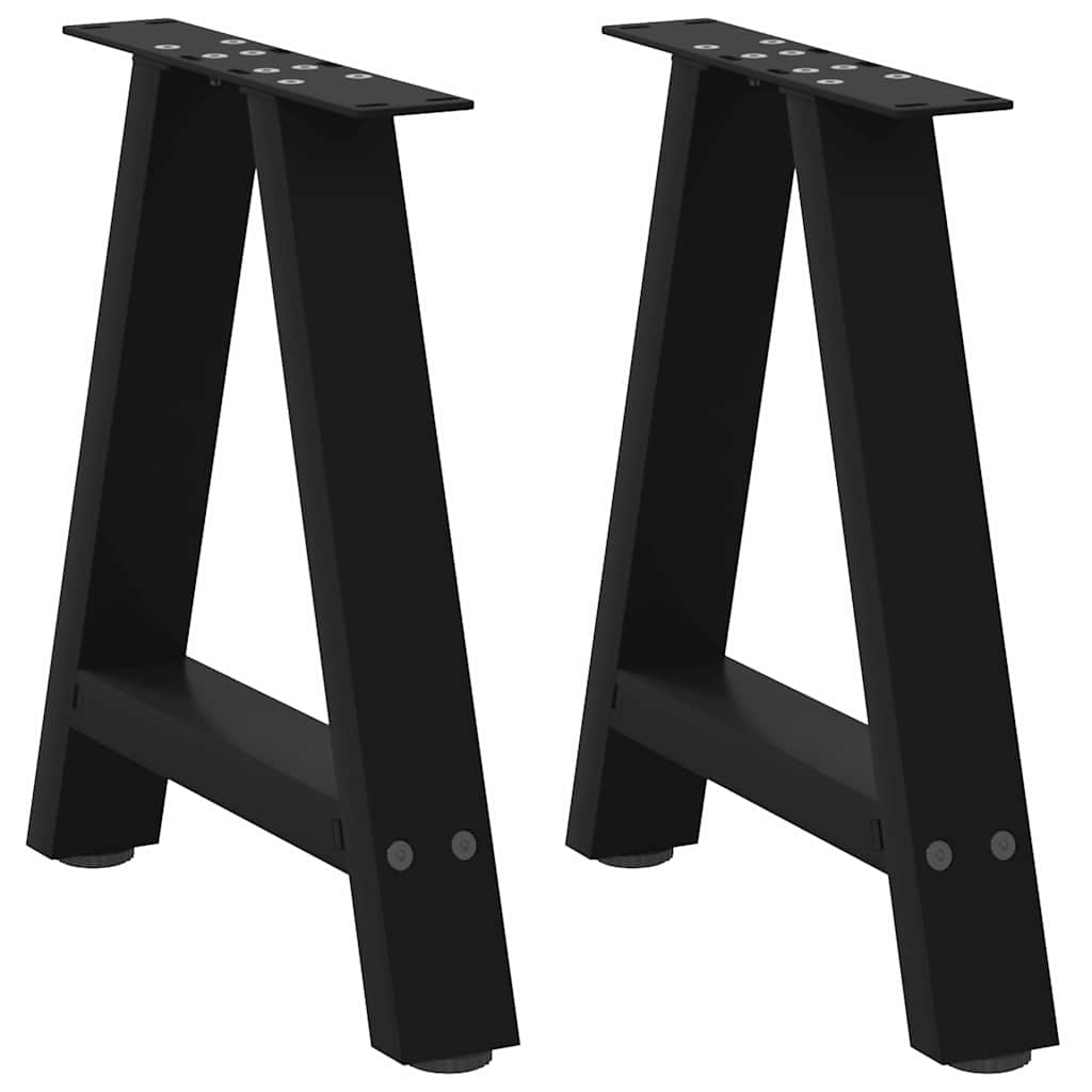 sofabordsben A-formet 2 stk. sort 38 x (42-43) cm stål