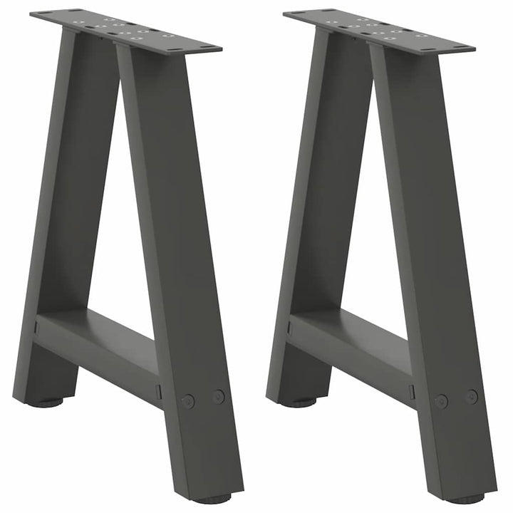 sofabordsben A-formet 2 stk. antracit 38 x (42-43) cm stål