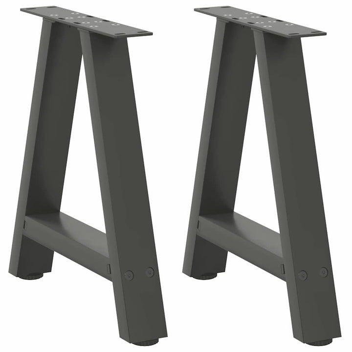 sofabordsben A-formet 2 stk. antracit 50x(42-43) cm stål