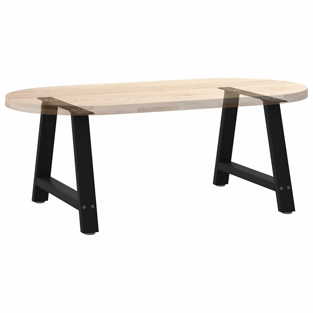 sofabordsben A-formet 2 stk. sort 60 x (42-43) cm stål