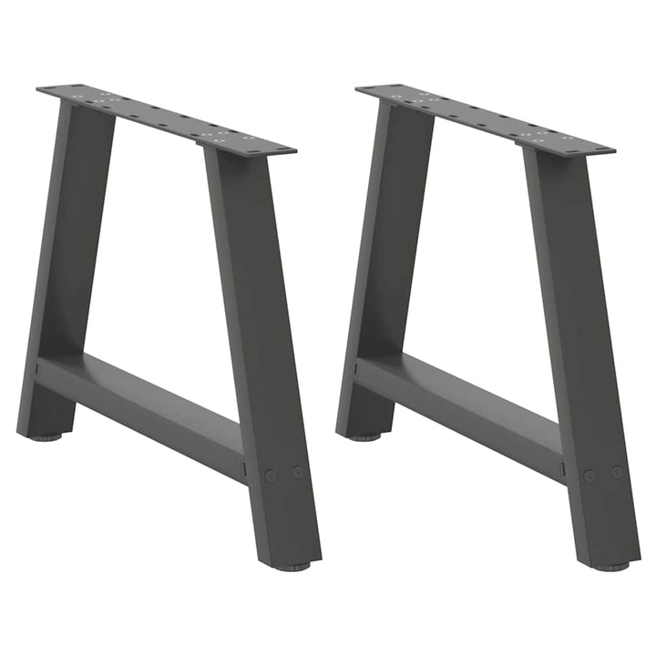 sofabordsben A-formet 2 stk. antracit 60 x (42-43) cm stål