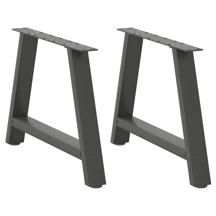 sofabordsben A-formet 2 stk. antracit 70x(42-43) cm stål