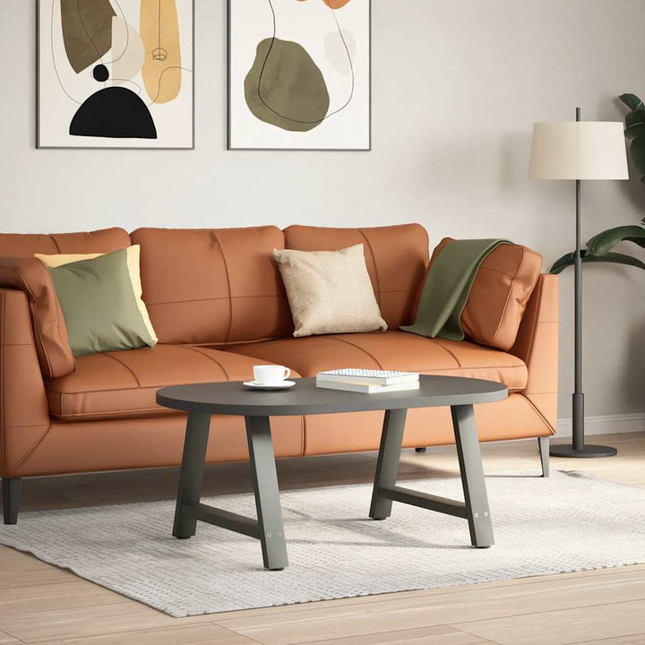 sofabordsben A-formet 2 stk. antracit 70x(42-43) cm stål