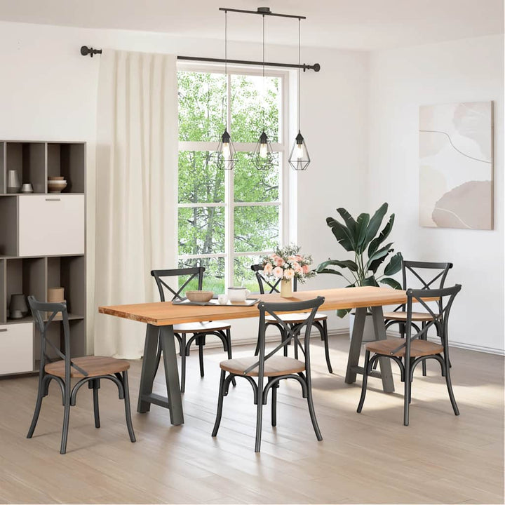 spisebordsben A-formet 2 stk. antracit 50x(72-73) cm stål