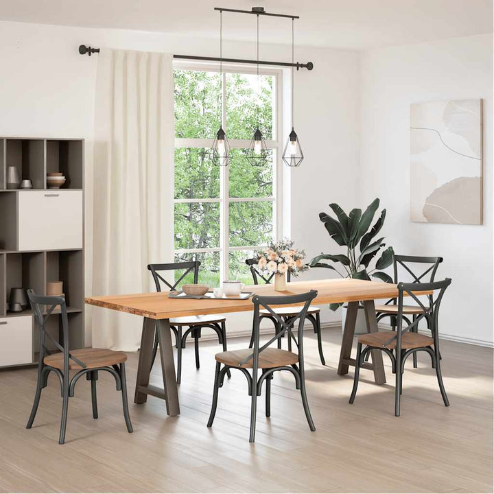 spisebordsben A-formet 2 stk. 50x(72-73) cm stål