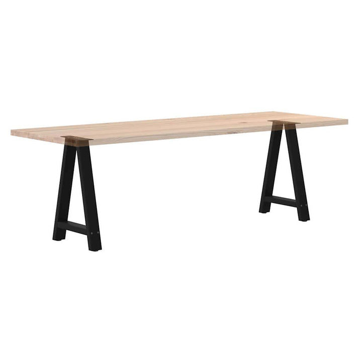spisebordsben A-formet 2 stk. sort 60 x (72-73) cm stål