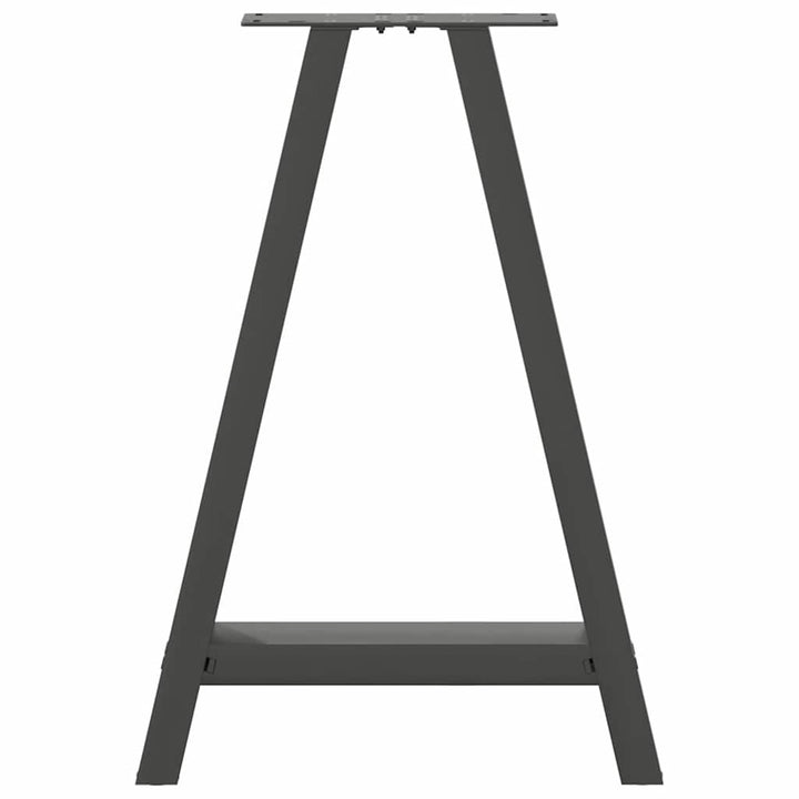 spisebordsben A-formet 2 stk. antracit 60 x (72-73) cm stål