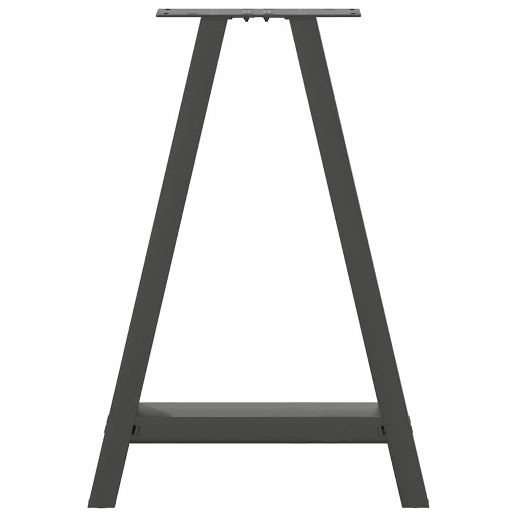 spisebordsben A-formet 2 stk. antracit 60 x (72-73) cm stål