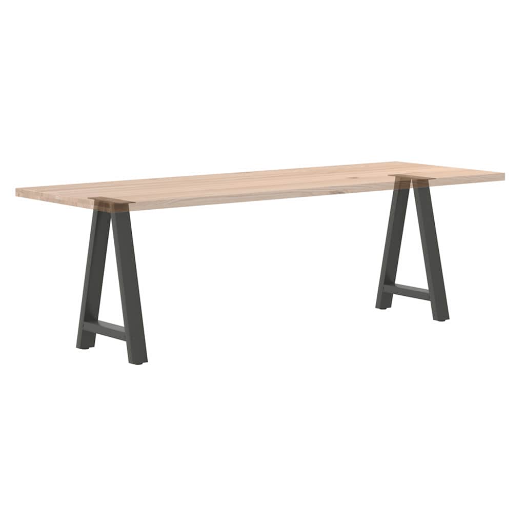 spisebordsben A-formet 2 stk. antracit 60 x (72-73) cm stål
