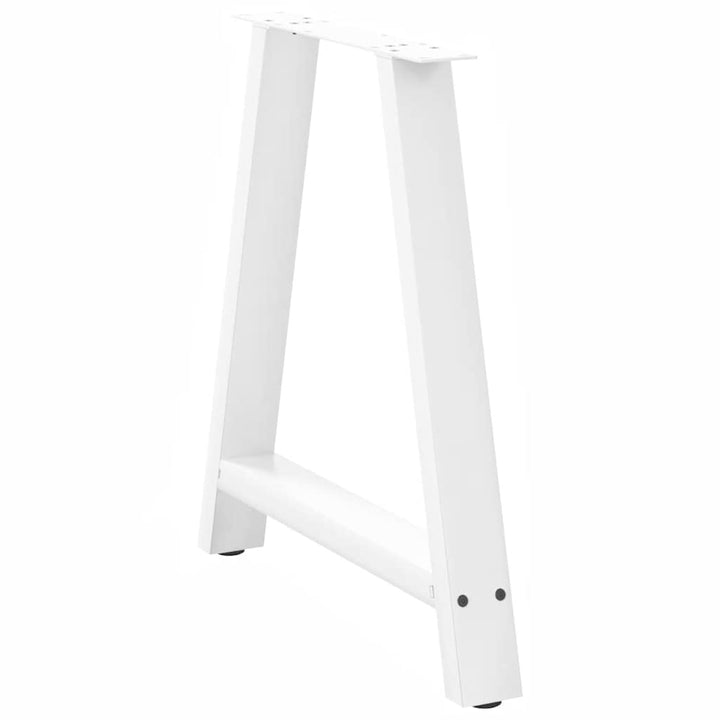 spisebordsben A-formet 2 stk. hvid 70 x (72-73) cm stål