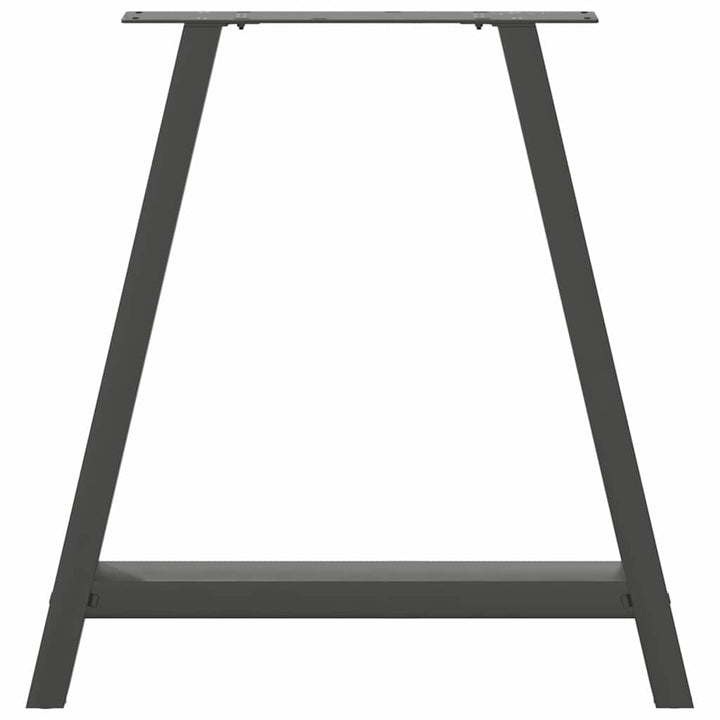spisebordsben A-formet 2 stk. antracit 70 x (72-73) cm stål