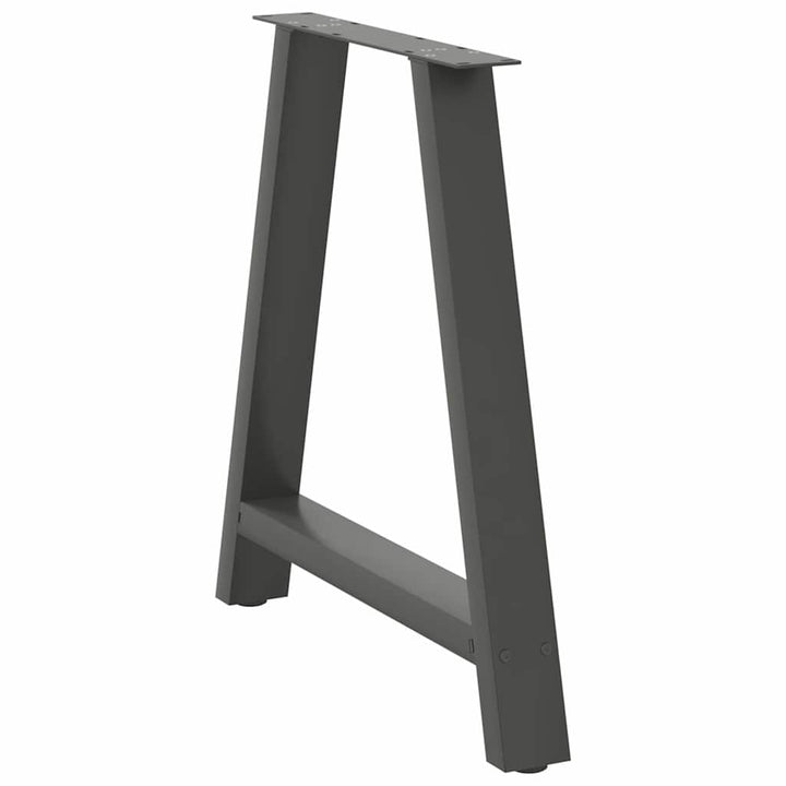 spisebordsben A-formet 2 stk. antracit 80x(72-73) cm stål