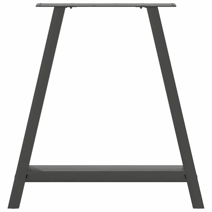 spisebordsben A-formet 2 stk. antracit 80x(72-73) cm stål