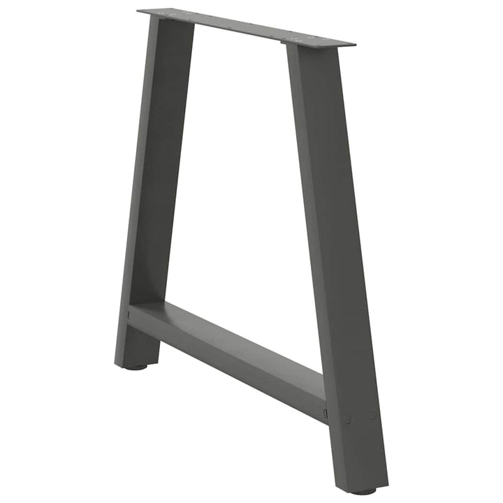 spisebordsben A-formet 2 stk. antracit 90x(72-73) cm stål