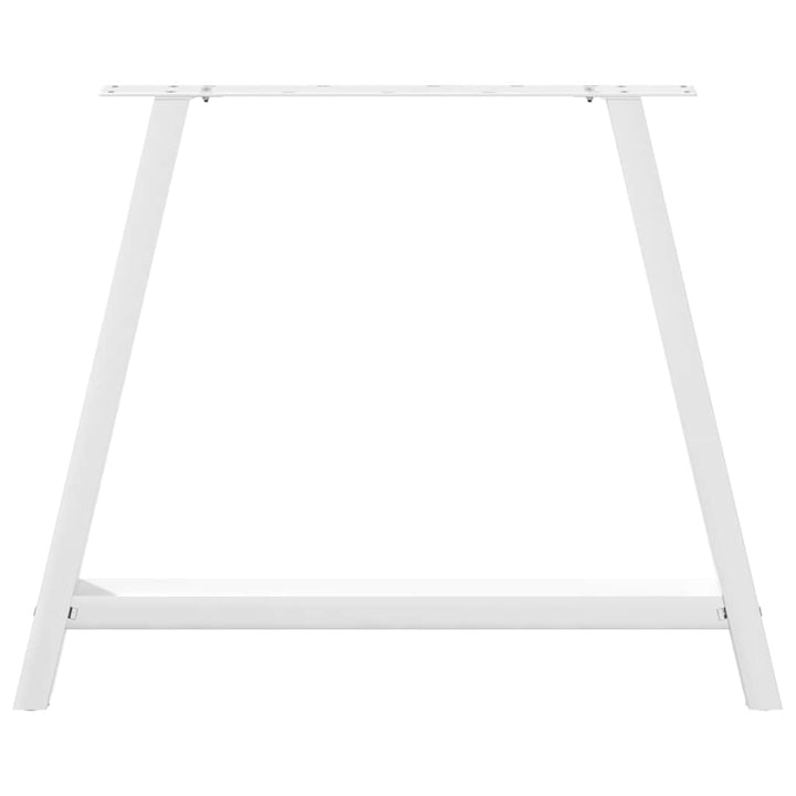 spisebordsben A-formet 2 stk. hvid 100x(72-73) cm stål