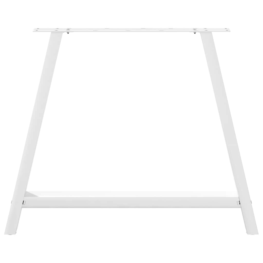 spisebordsben A-formet 2 stk. hvid 100x(72-73) cm stål