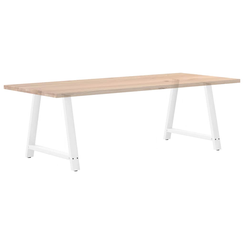 spisebordsben A-formet 2 stk. hvid 100x(72-73) cm stål