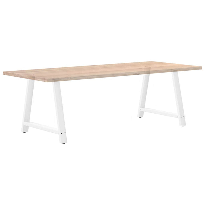 spisebordsben A-formet 2 stk. hvid 100x(72-73) cm stål